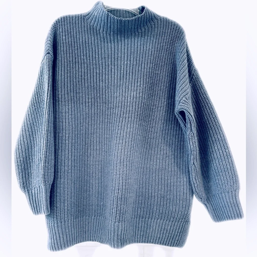 Light Blue Chunky Sweater - Picture 1 of 3